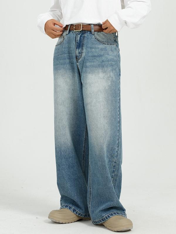 Men's Grind White Design Loose Jean Product Image