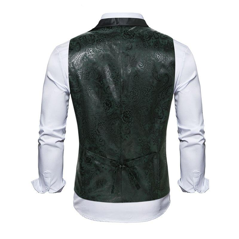 V-Neck Button-Up Crop Vest Product Image