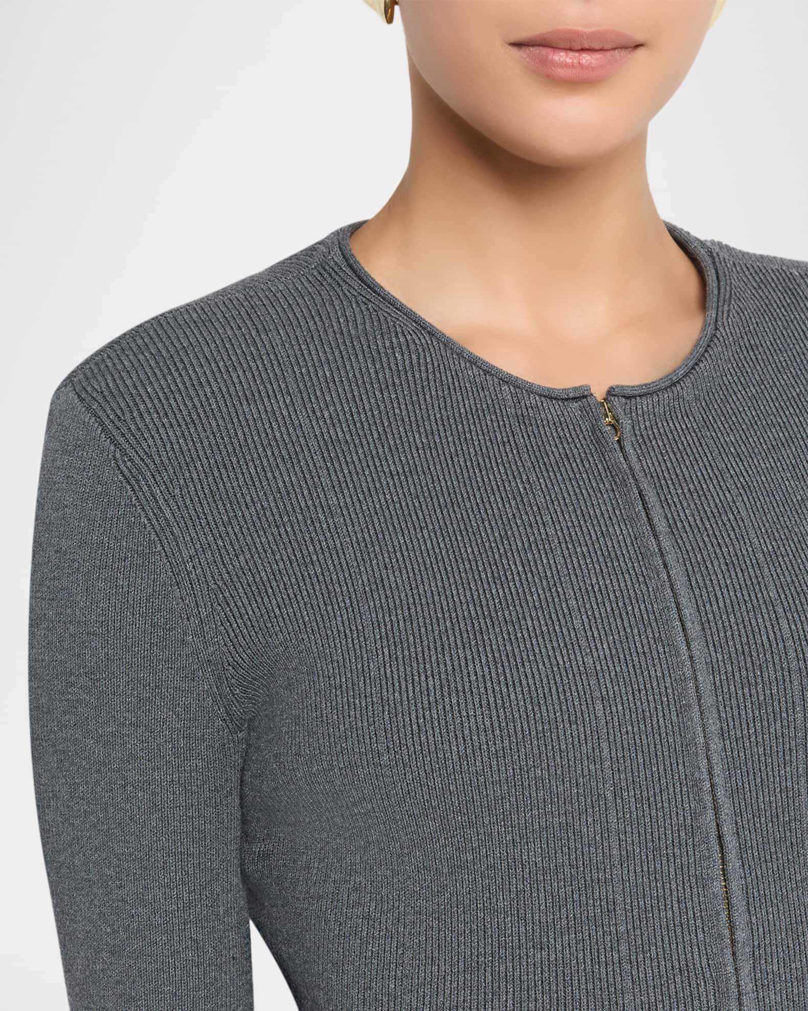 Melange Knit Godet Jacket Product Image