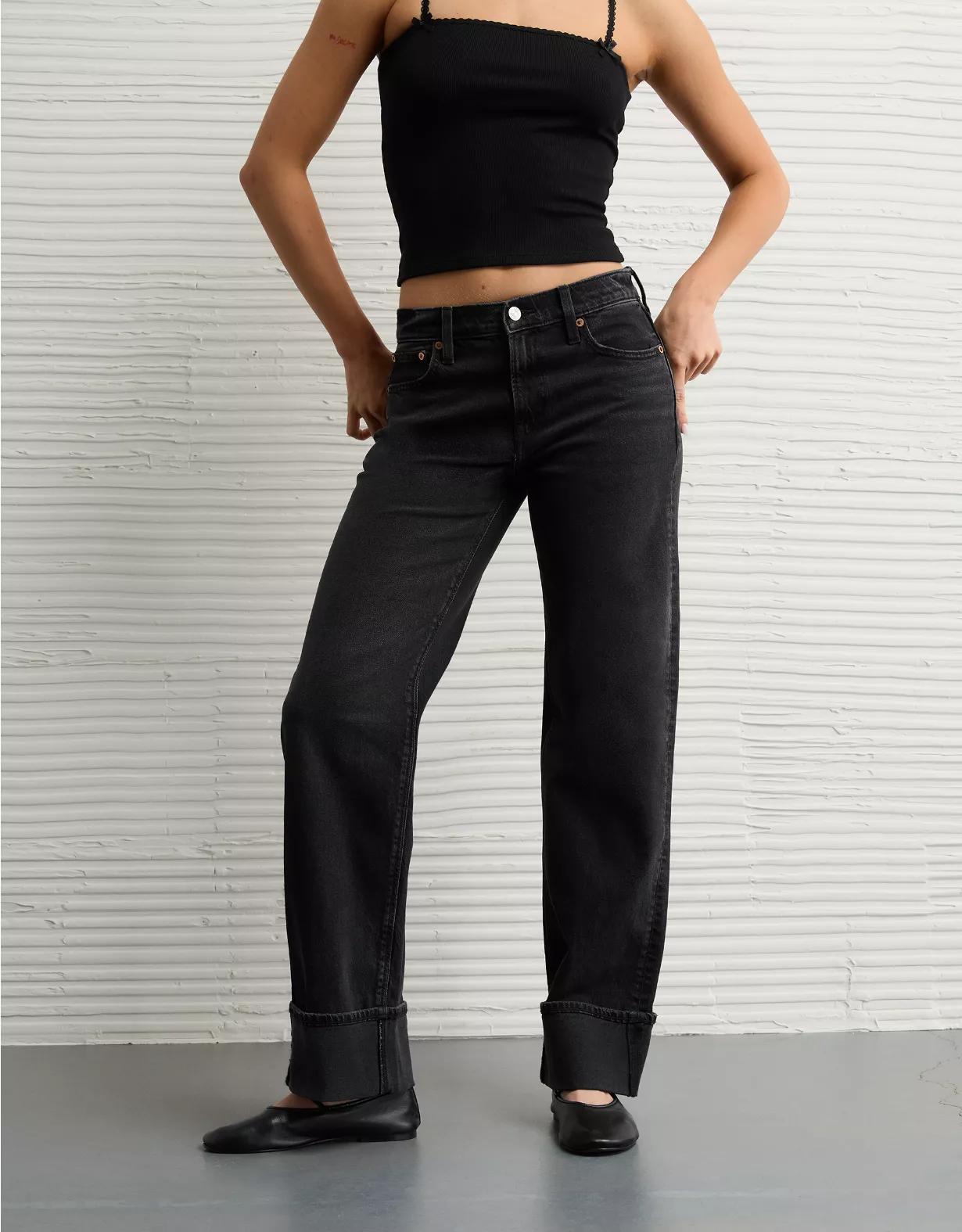 AE Stretch High-Waisted Stovepipe Jean Product Image