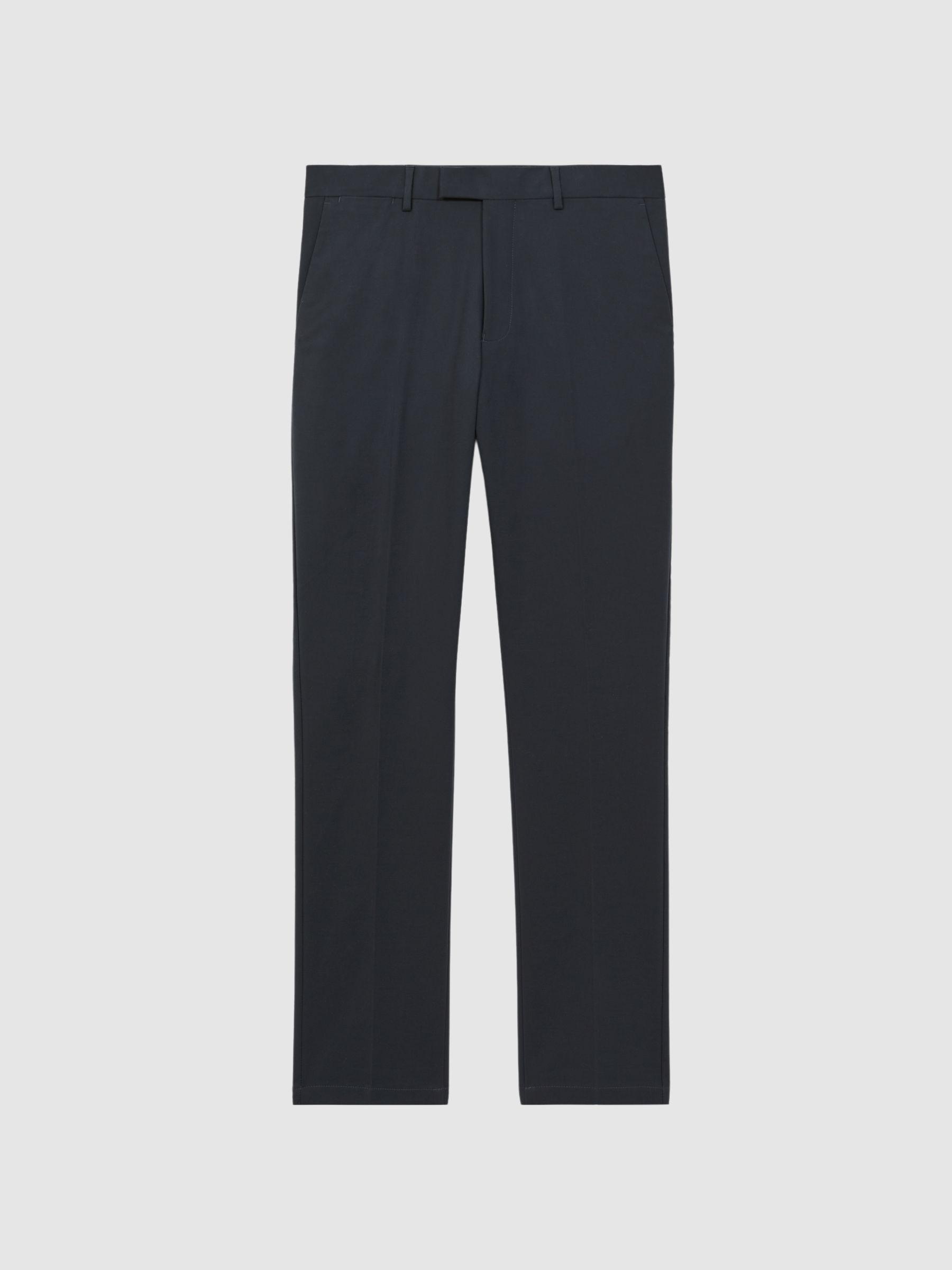 Slim Fit Cotton Blend Chinos in Steel Blue Product Image