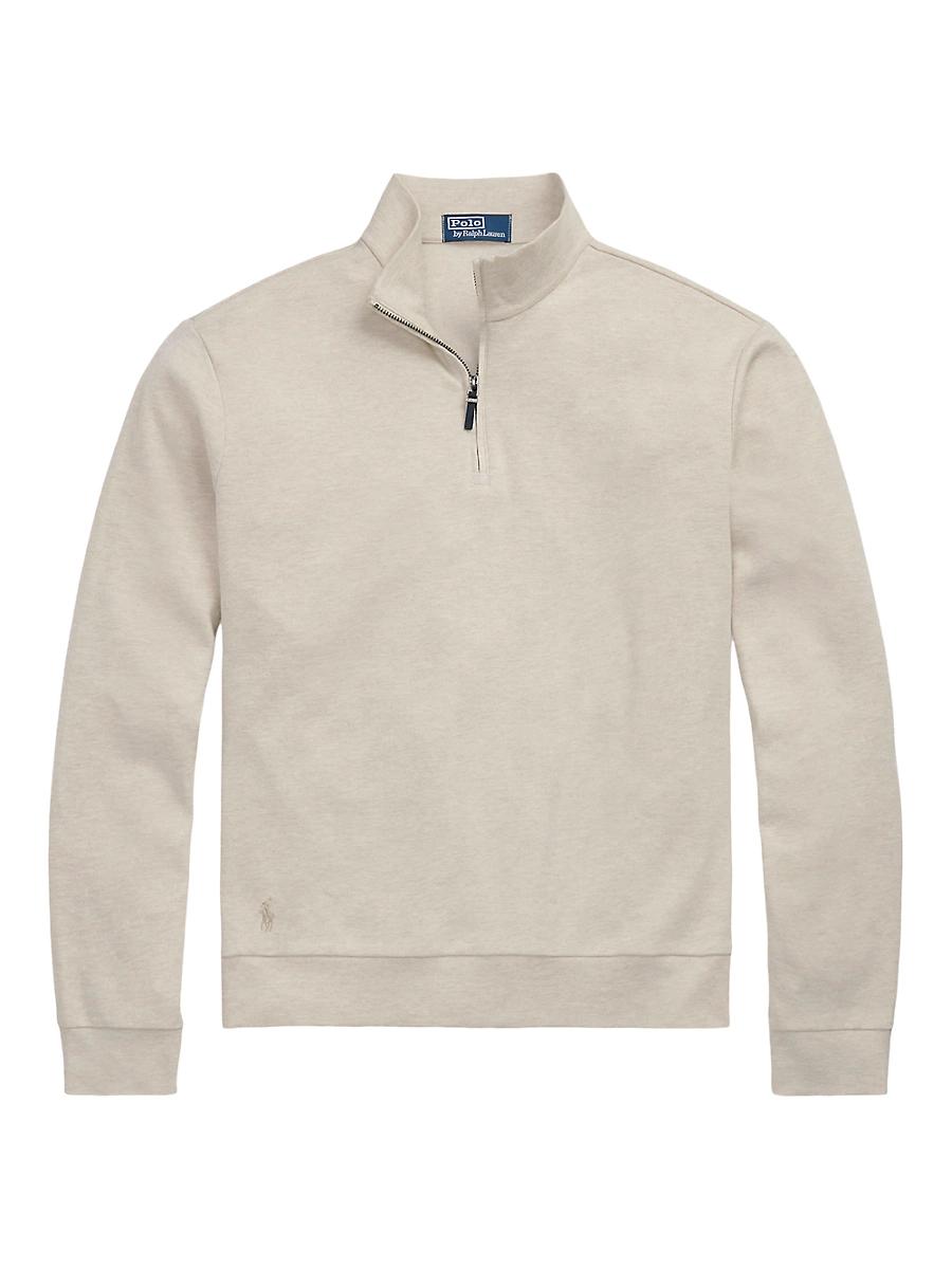 Mens Double-Knit Jacquard Quarter-Zip Sweater Product Image