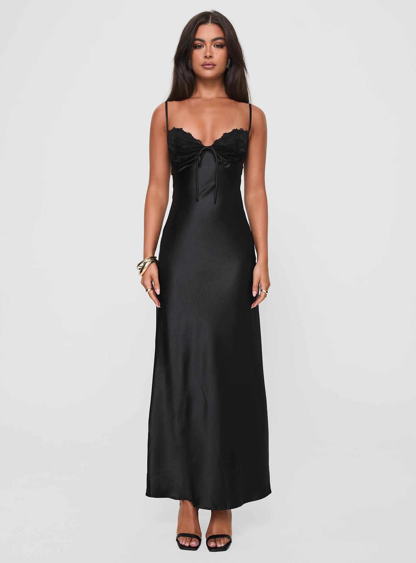 Fadyen Bias Cut Maxi Dress Black Product Image