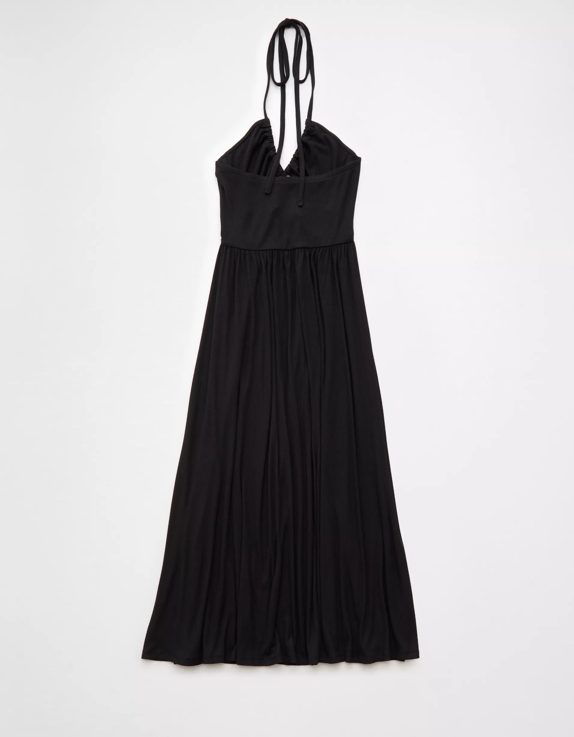 AE Soft & Sexy Keyhole Halter Midi Dress Product Image