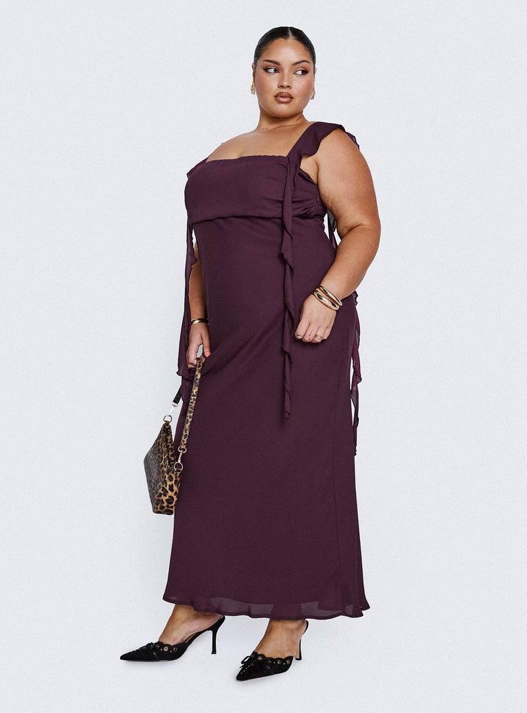 Lanai Maxi Dress Plum Curve Product Image