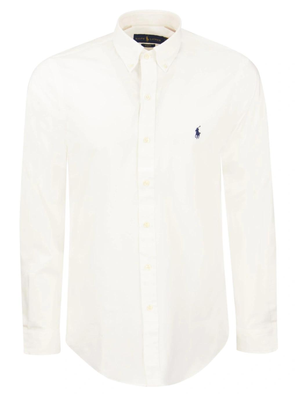 POLO RALPH LAUREN Long Sleeve Sport Shirt Clothing In White Product Image