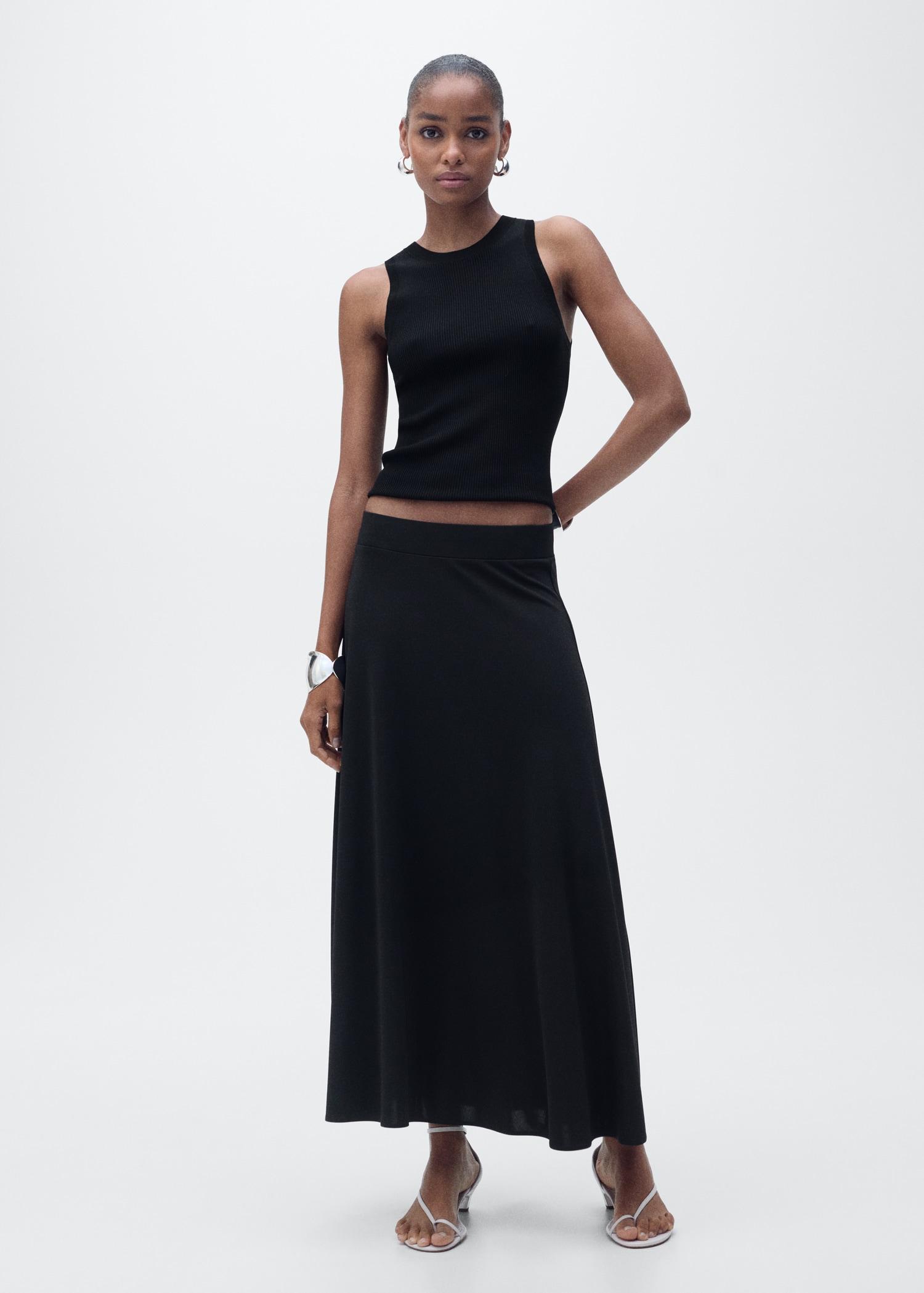 Ribbed knit top - Women | MANGO USA Product Image