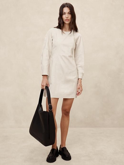 Contoured Denim Mini Dress Product Image