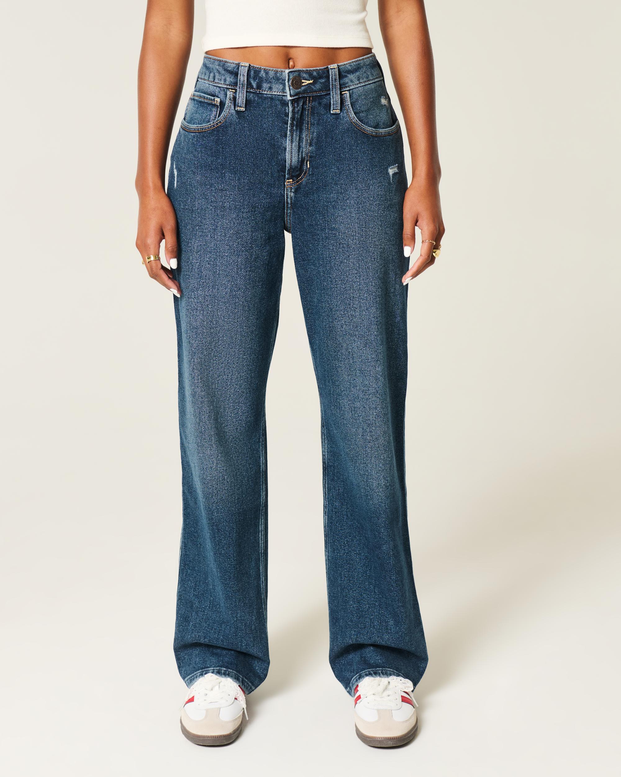 High-Rise Distressed Dad Jeans Product Image