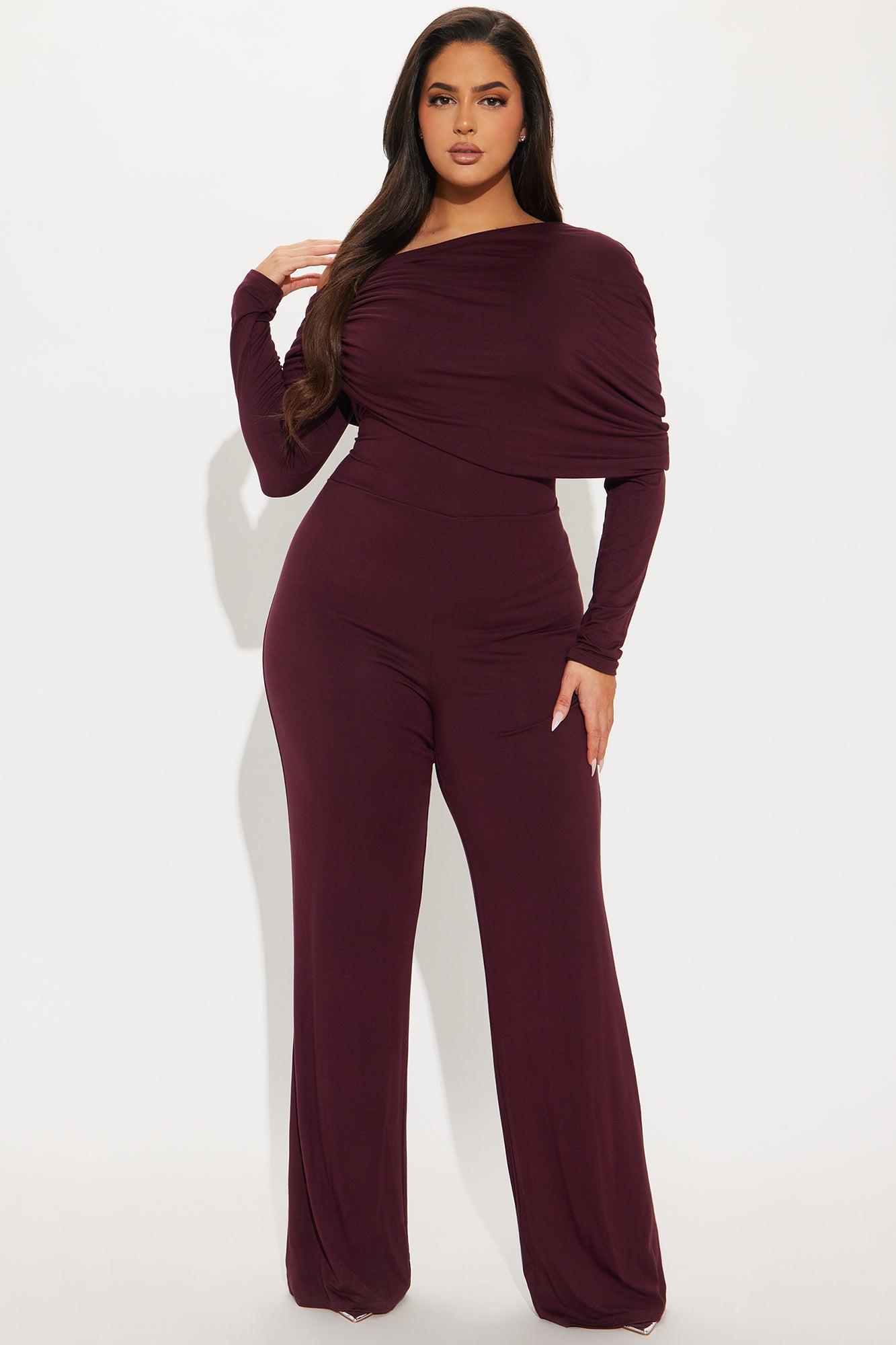 Getting To Know You Jumpsuit - Plum Product Image