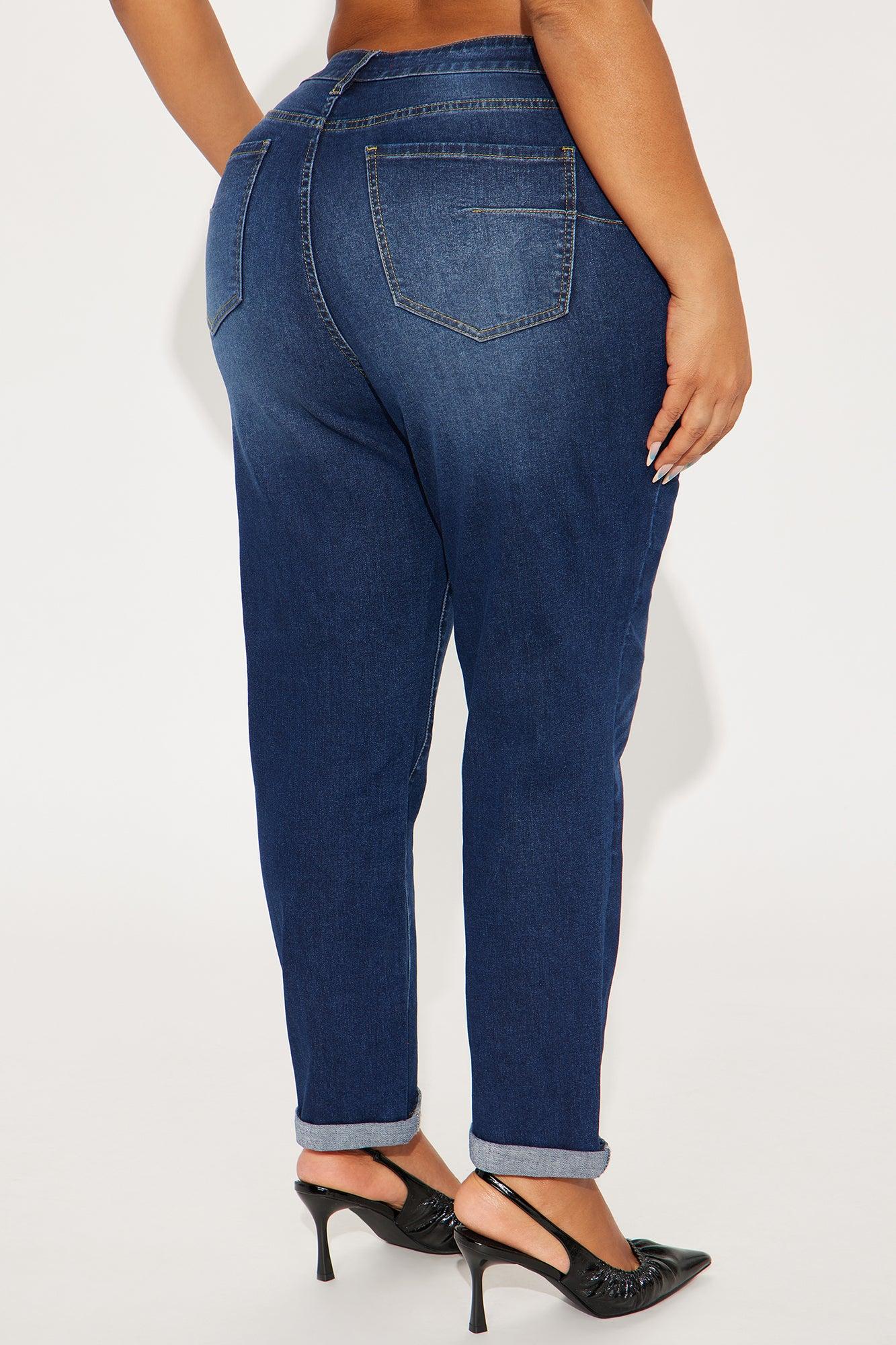 Clara Super Stretch Sculpting Mom Jeans - Dark Wash Female Product Image