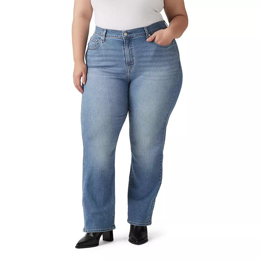 Plus Size Levi's® 724™ High-Rise Straight Leg Jeans, Women's, Size: 20 - Regular, Eternal Blue Mid Product Image