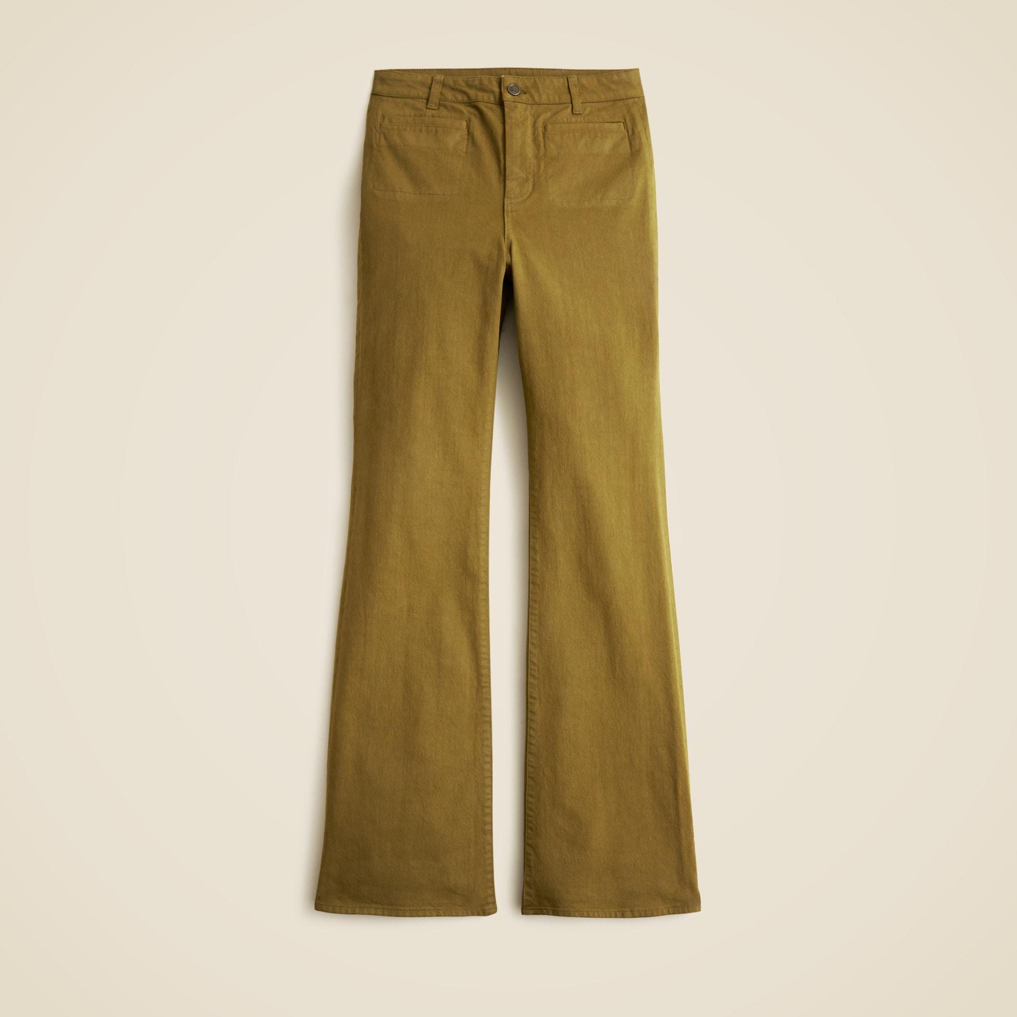Vintage flare pant in washed twill Product Image