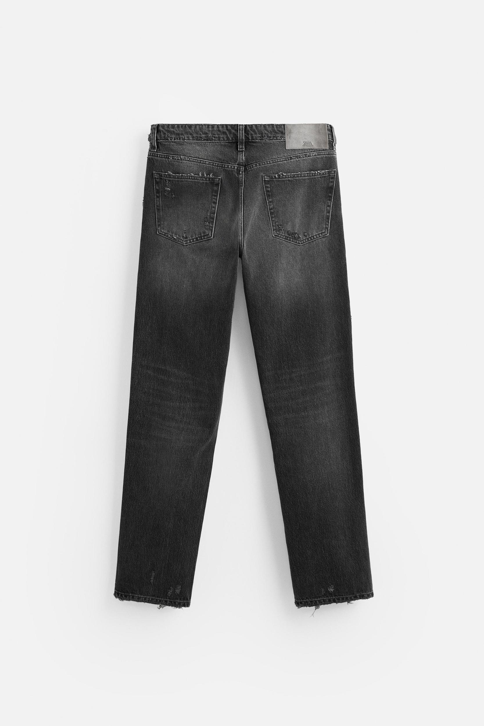 RIPPED STRAIGHT FIT JEANS Product Image