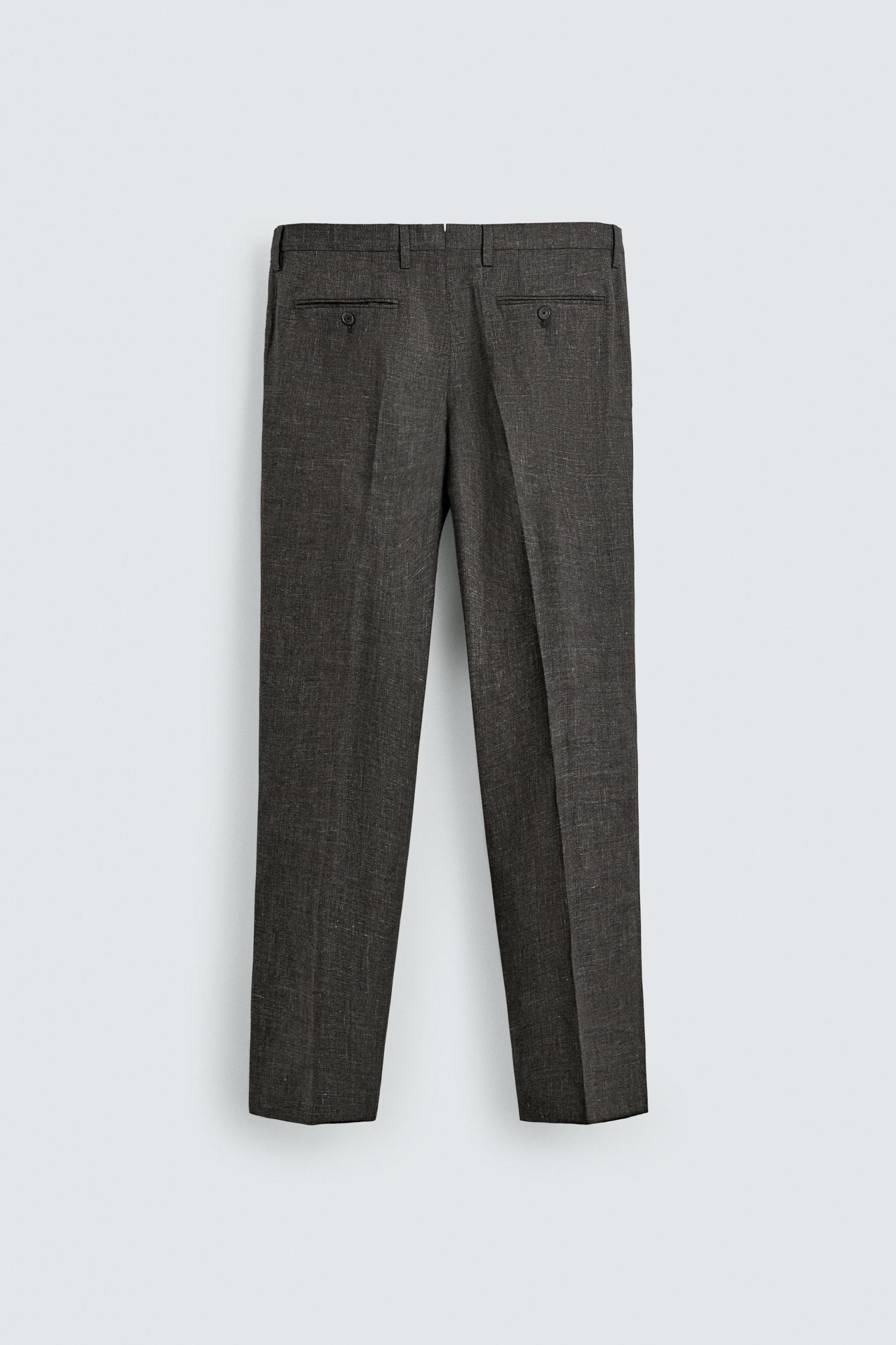 REGULAR FIT STRUCTURED SUIT PANTS Product Image