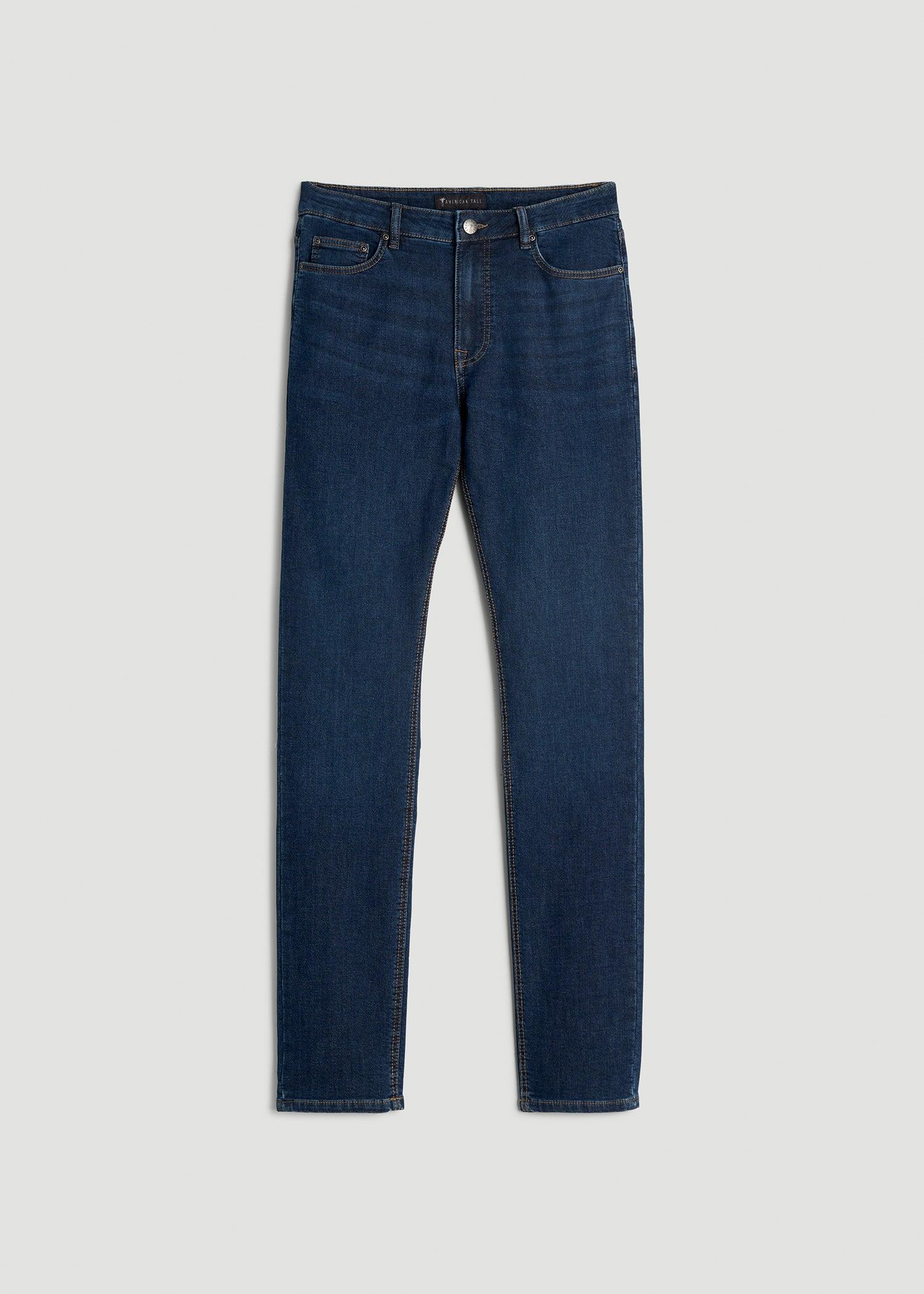 Dylan Slim Fit Fleeced Jeans for Tall Men in Colorado Blue Wash Male Product Image