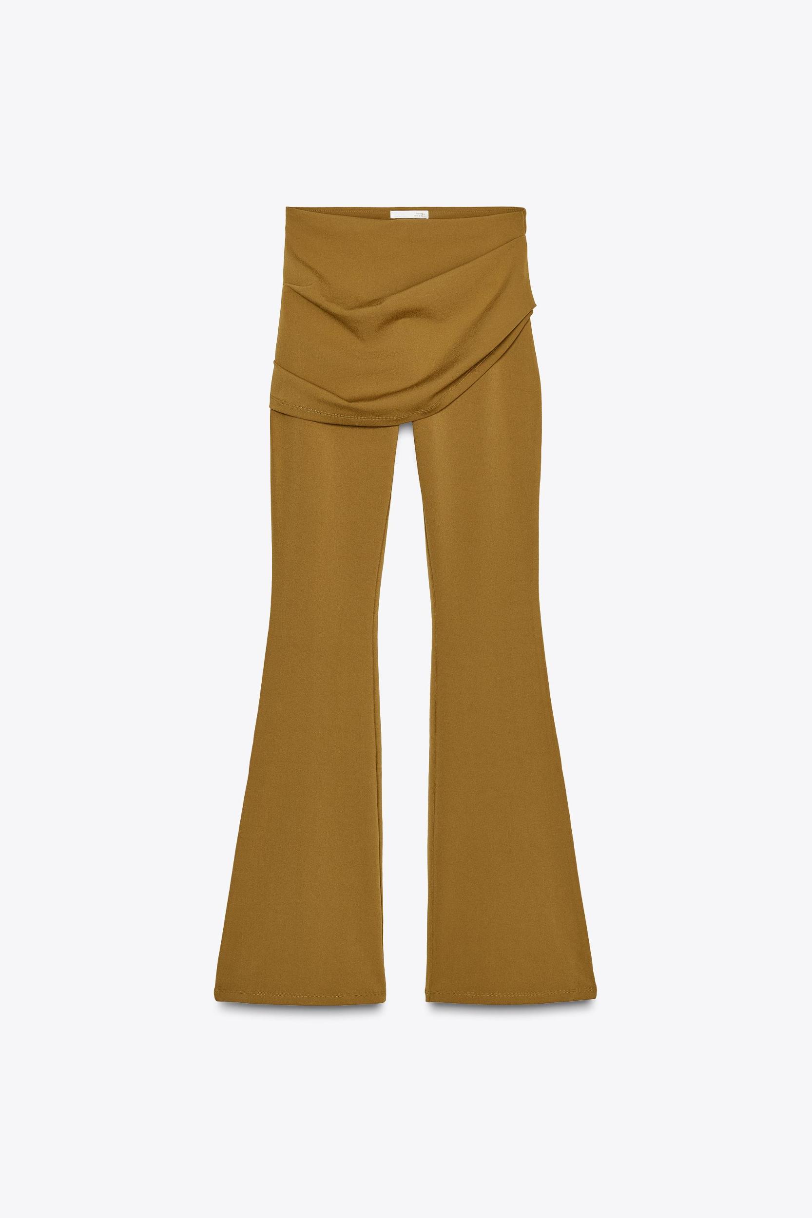 DRAPED WAIST FLARE PANTS Product Image