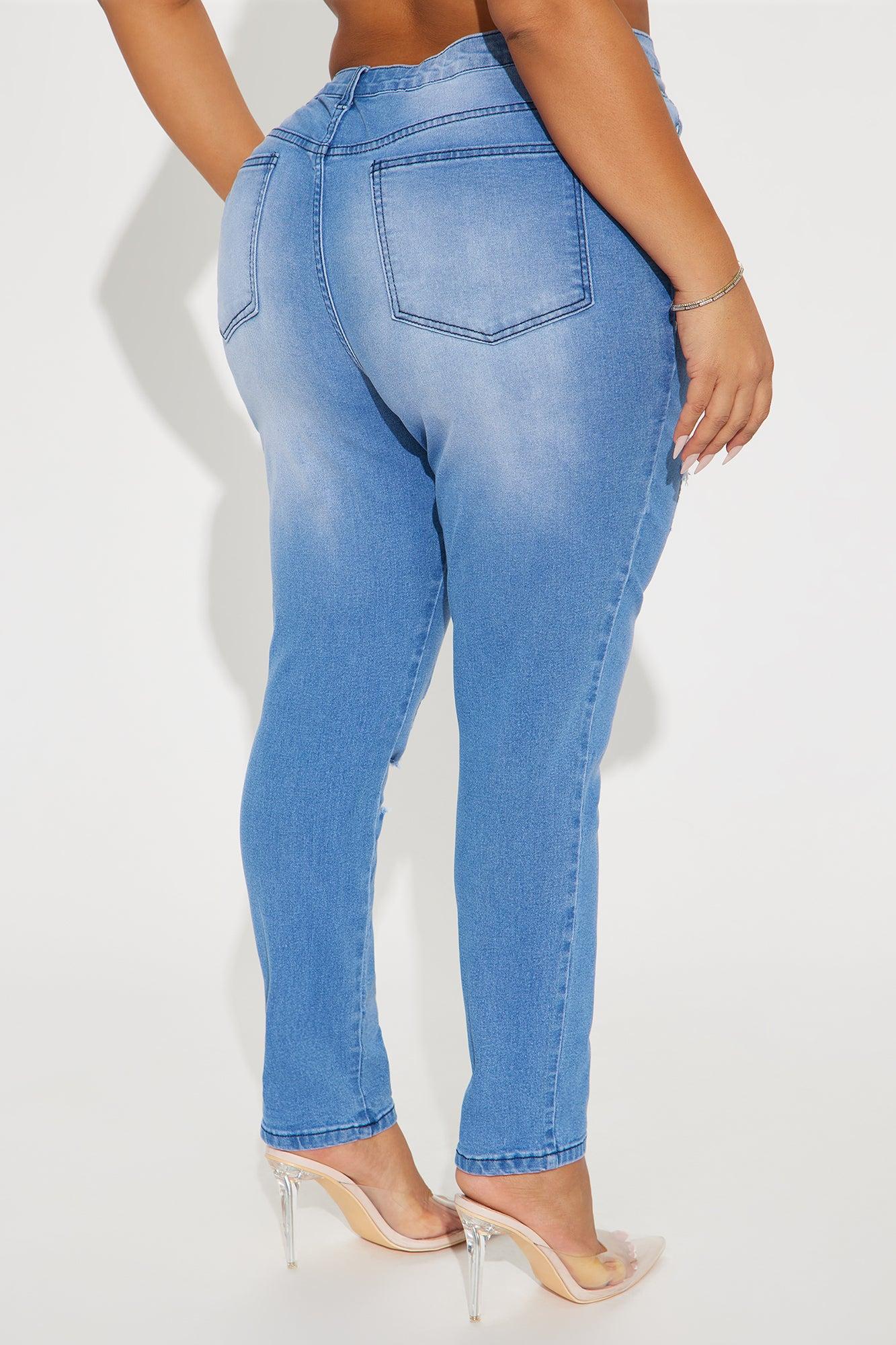 Call It Love Stretch Ripped Skinny Jeans - Medium Wash Product Image