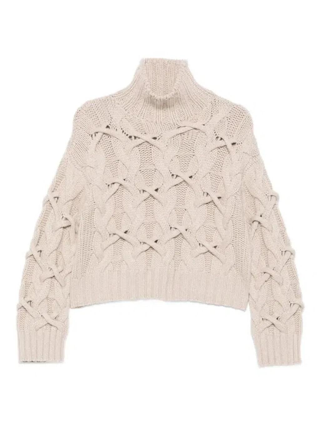 BRUNELLO CUCINELLI Braided Sweater Sweaters And Cardigans Beige In Neutral Product Image