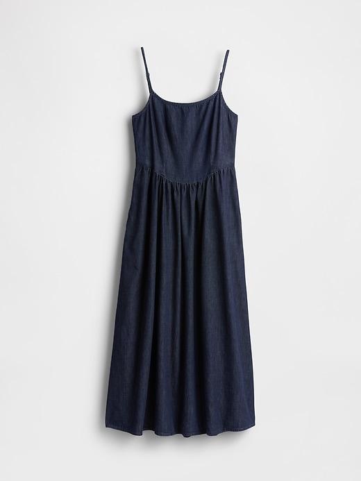 Denim Drop-Waist Maxi Dress Product Image