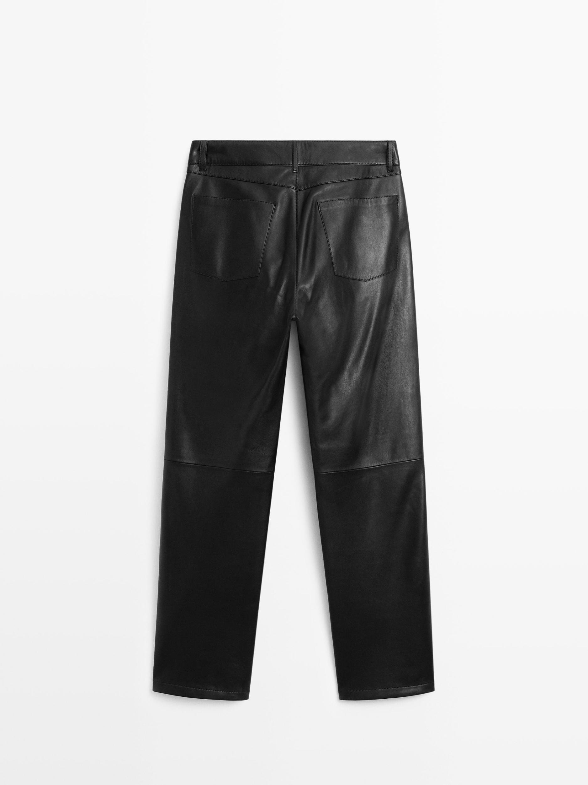Nappa leather five-pocket trousers Product Image