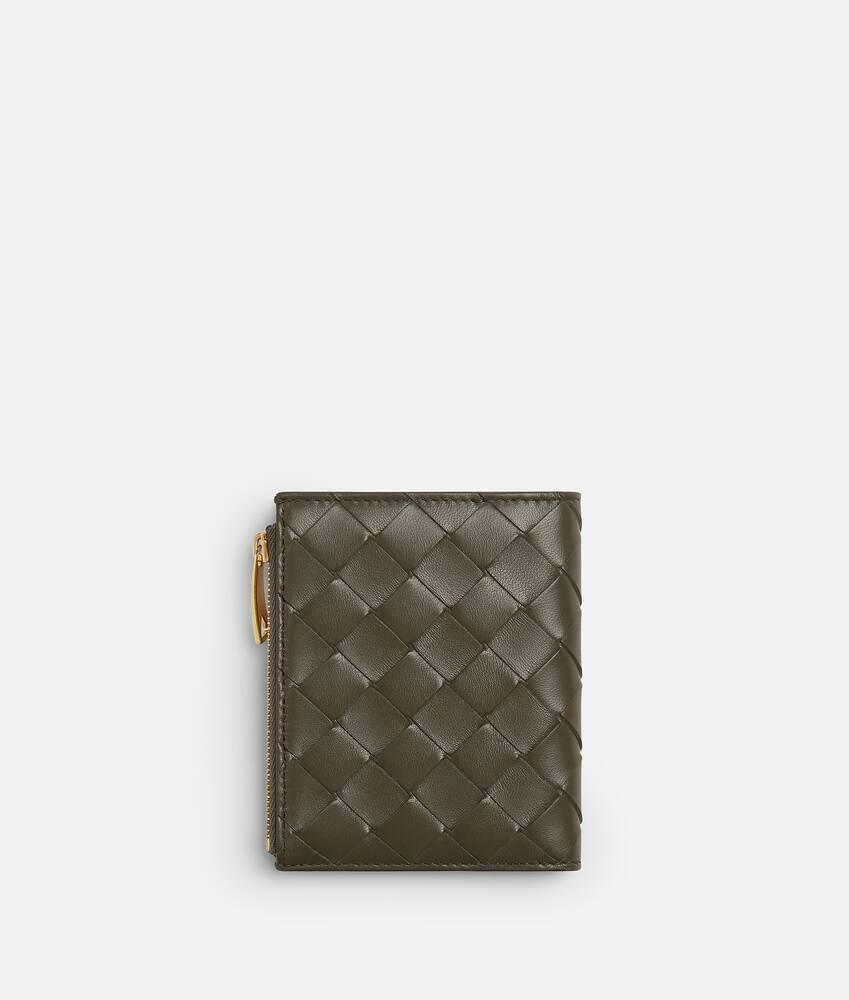 Women's Intrecciato Small Bi-Fold Wallet in Cypress/ice Product Image