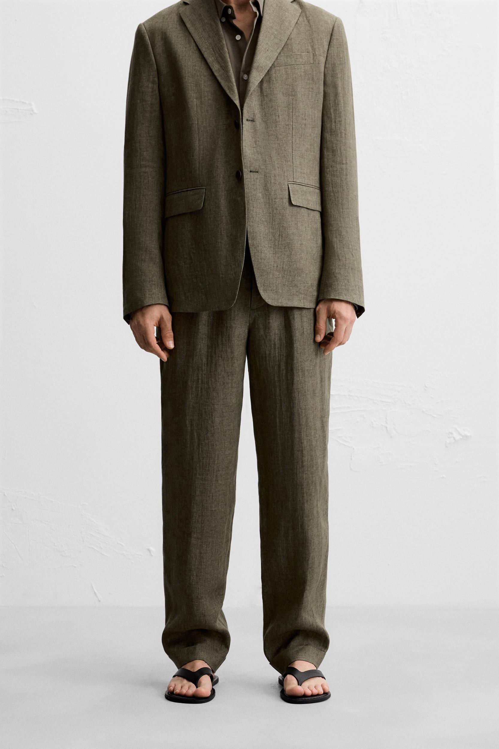 100% LINEN SUIT PANTS Product Image