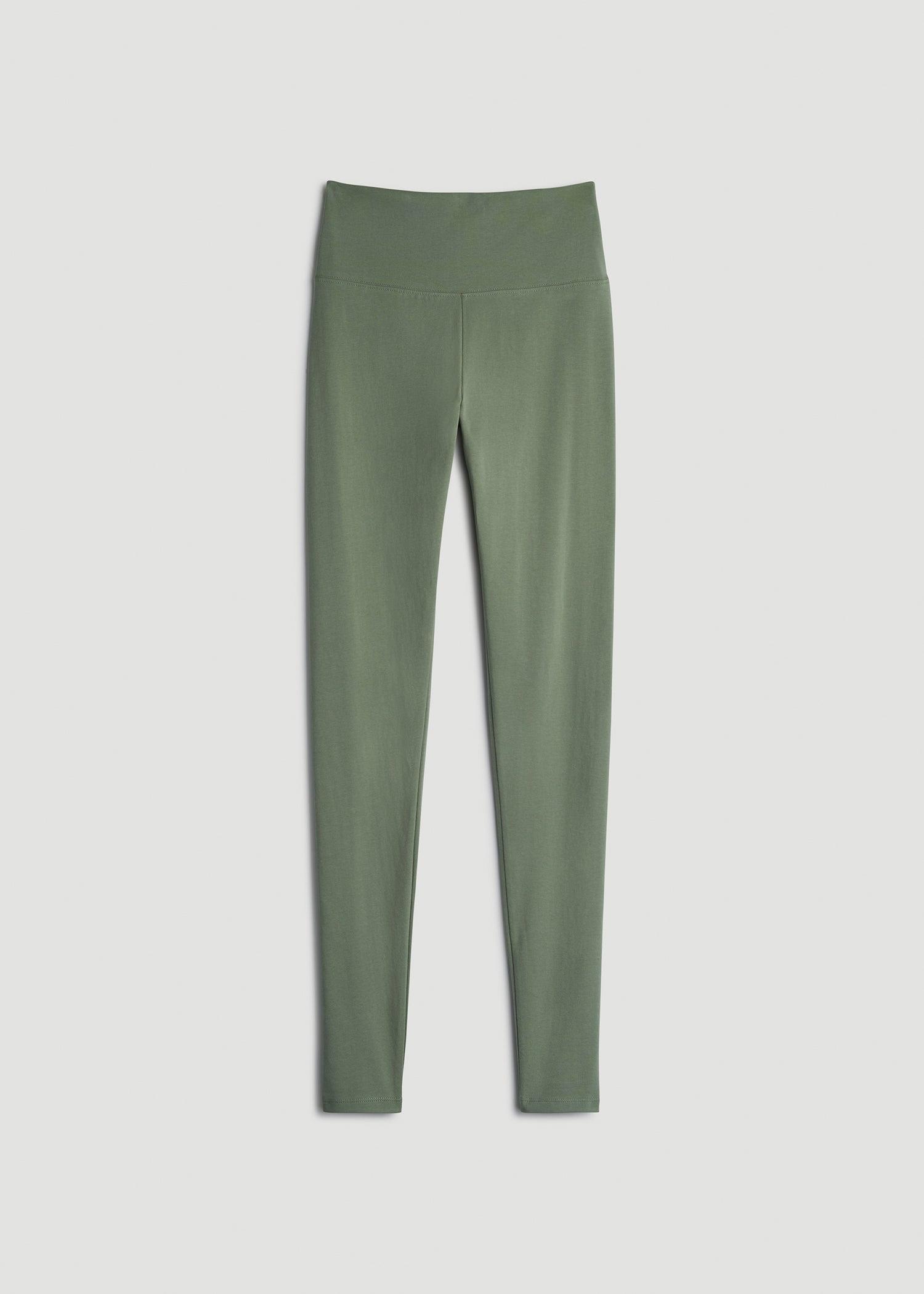 Cotton Leggings for Tall Women in Dark Seagrass Female Product Image
