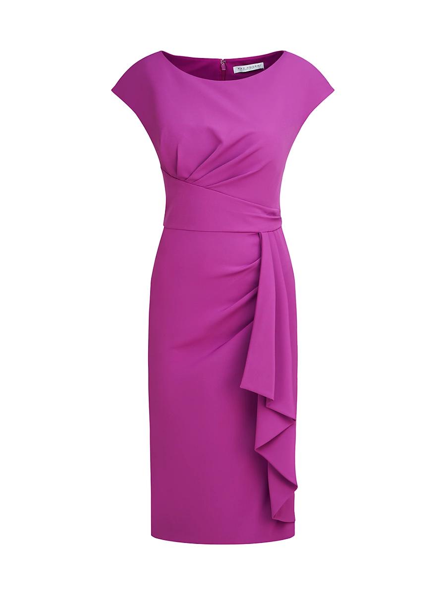 Womens Linden Draped Crepe Cocktail Dress Size 0 Product Image