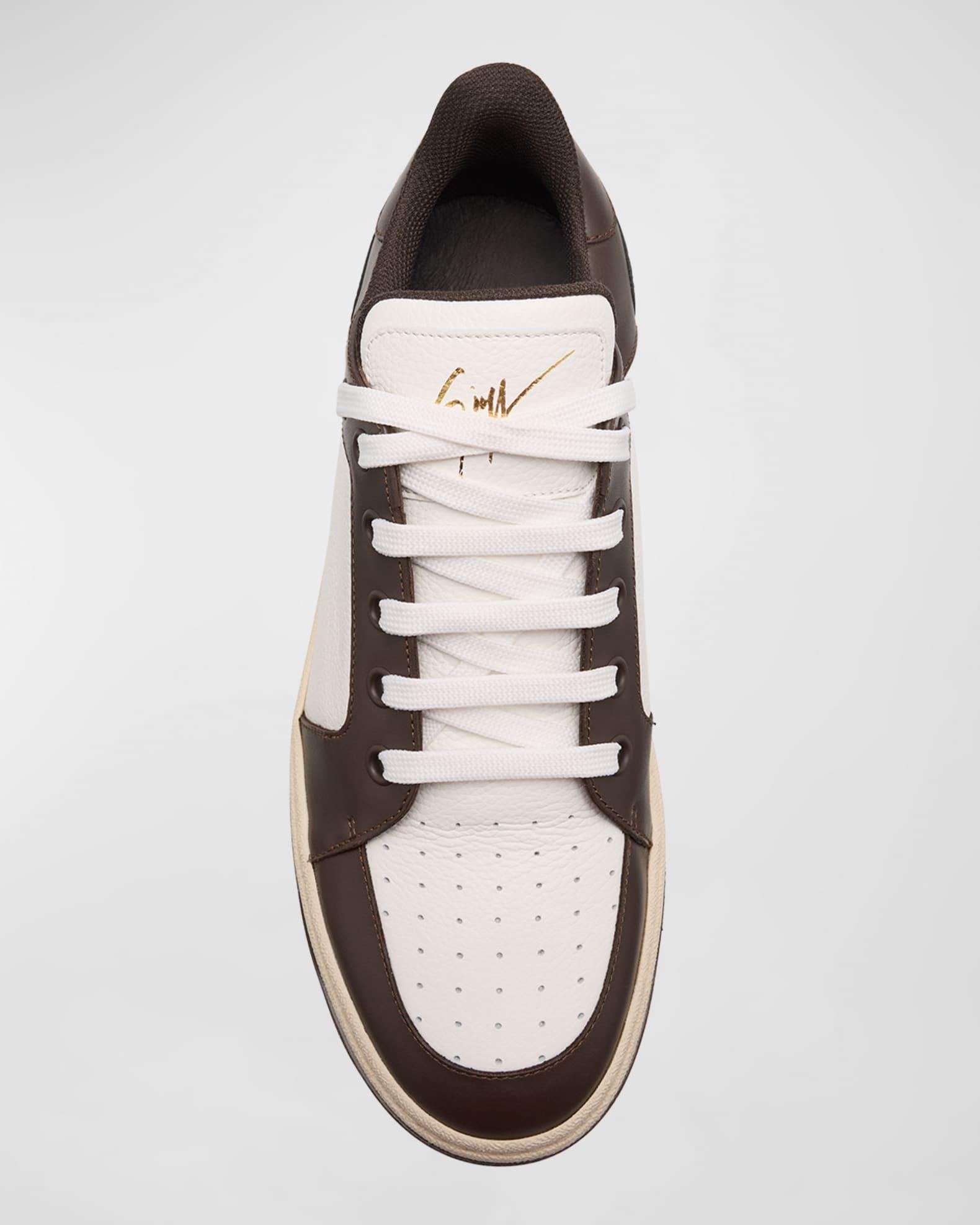 Men's Gz94 Bicolor Leather High-Top Sneakers Product Image