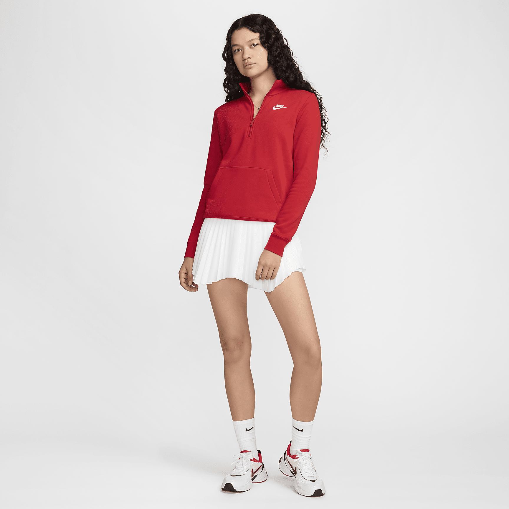 Womens Nike Sportswear Club Fleece 1/2-Zip Sweatshirt | DQ5838-214 Product Image