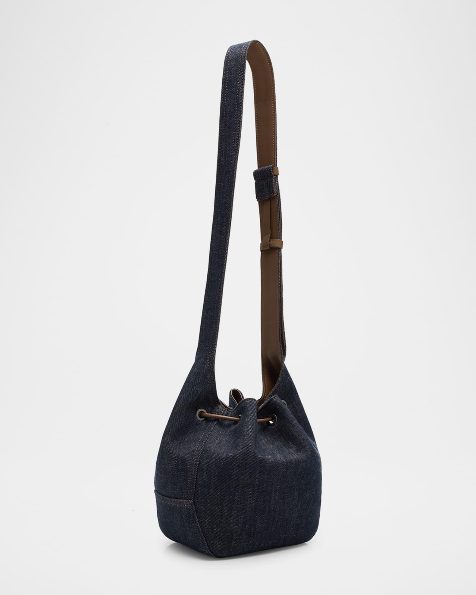 Duo Mini Denim Drawstring Bucket Bag Product Image
