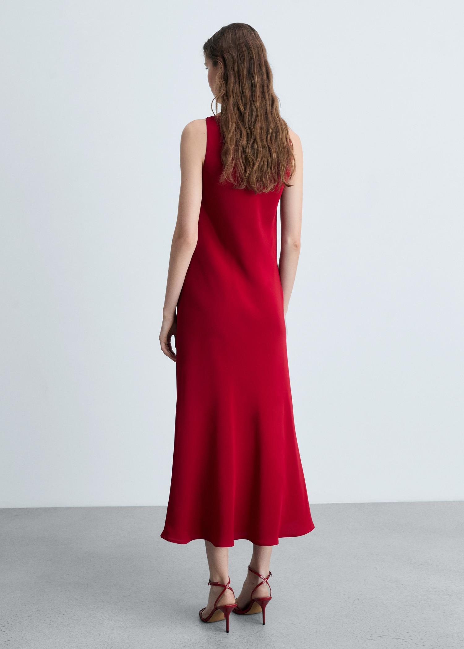 Satin midi dress - Women | MANGO USA Product Image