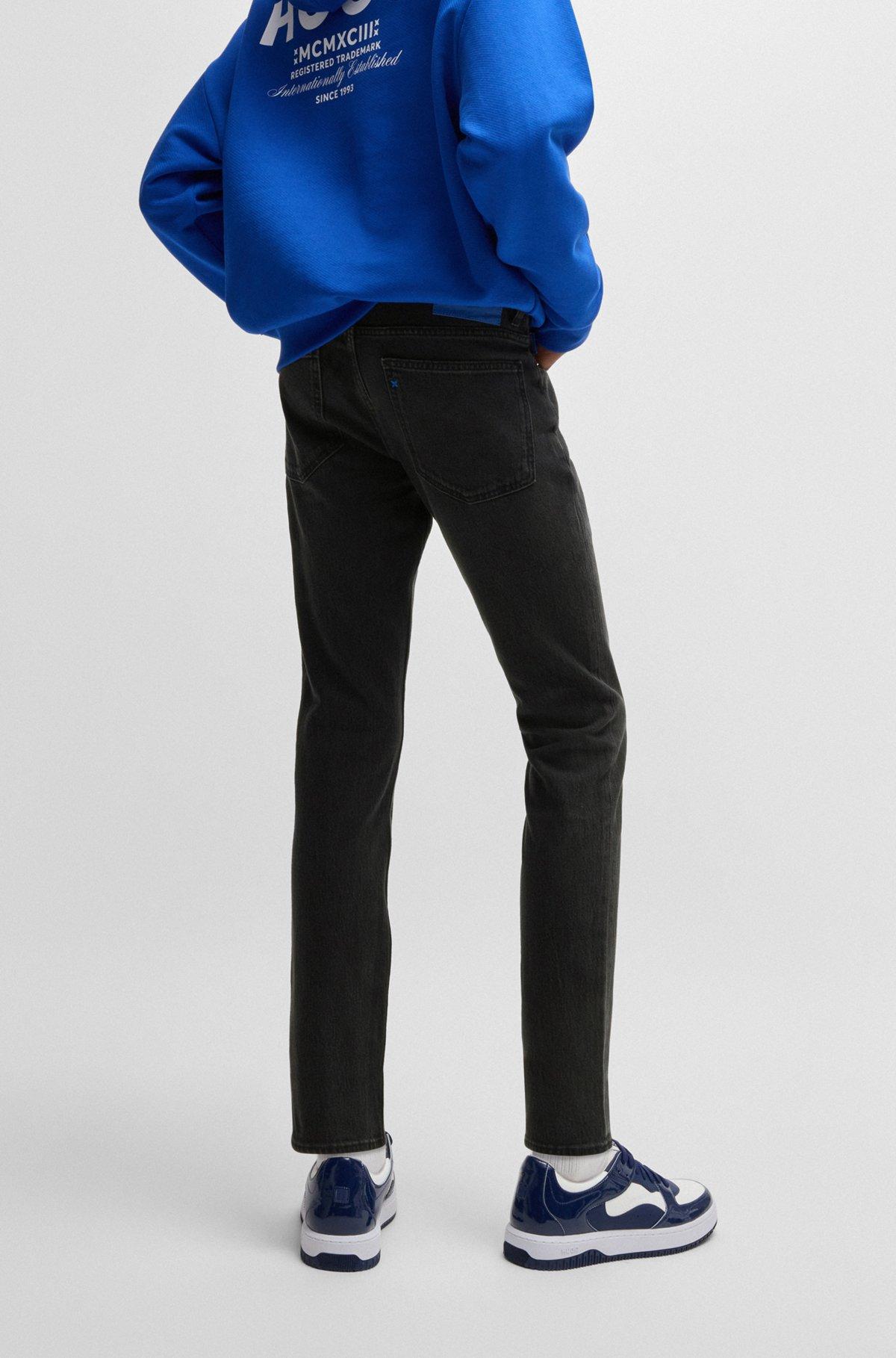 Extra-slim-fit jeans in stonewashed stretch denim Product Image