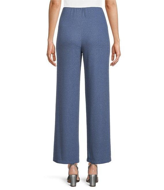 Alex Evenings Metallic Knit Wide Leg Pants Product Image