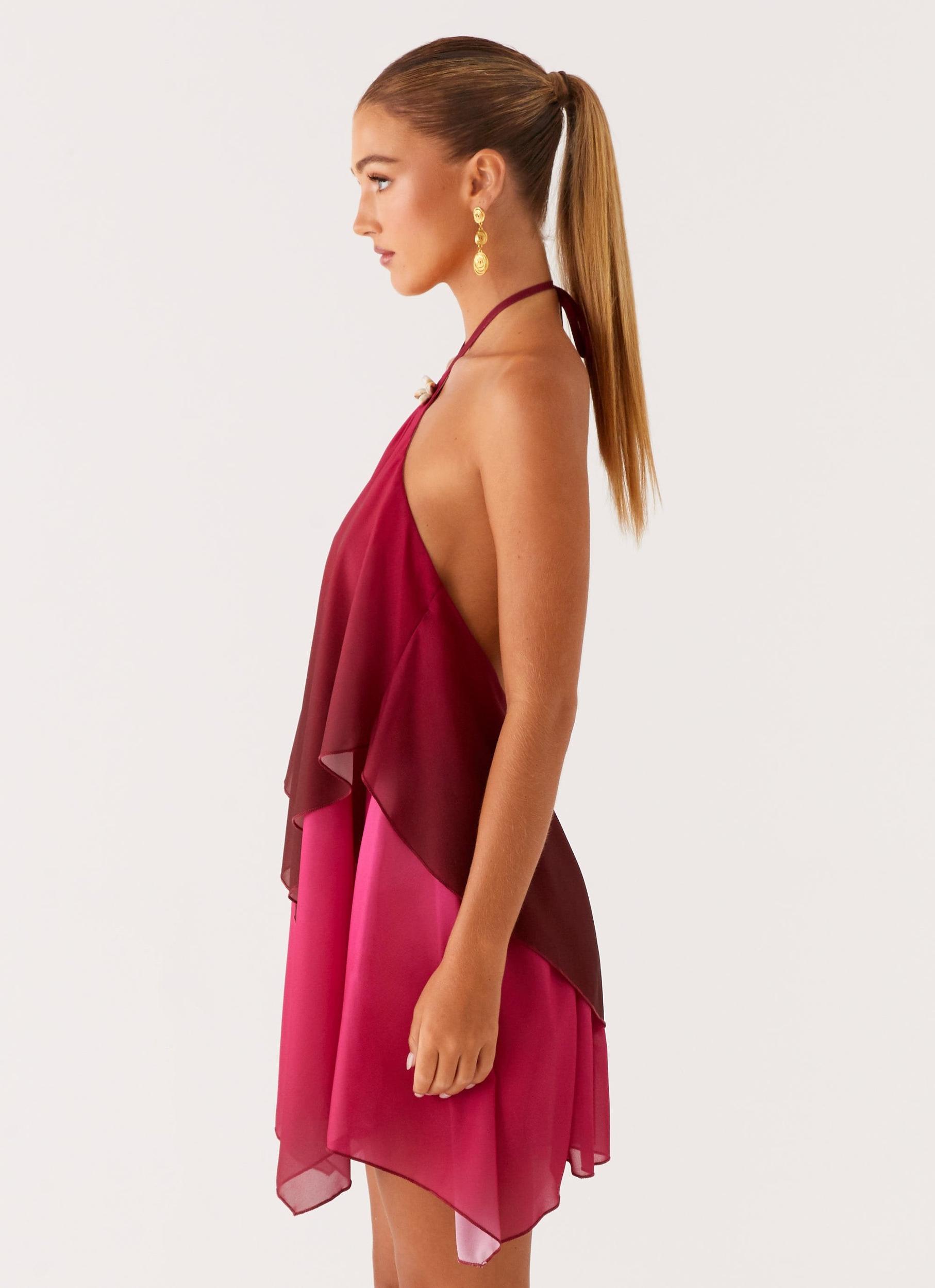 Twin Flame Mini Dress - Fuchsia Gradient Product Image