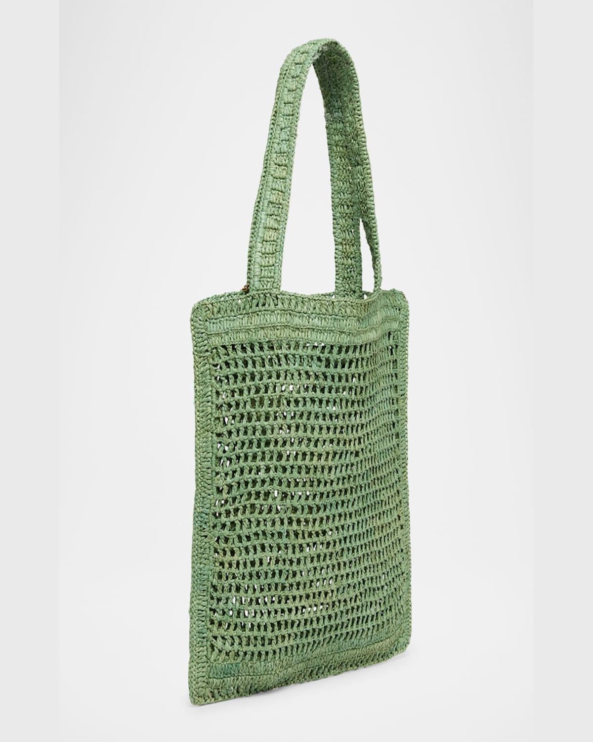 Summer Banana tote bag in raffia Product Image