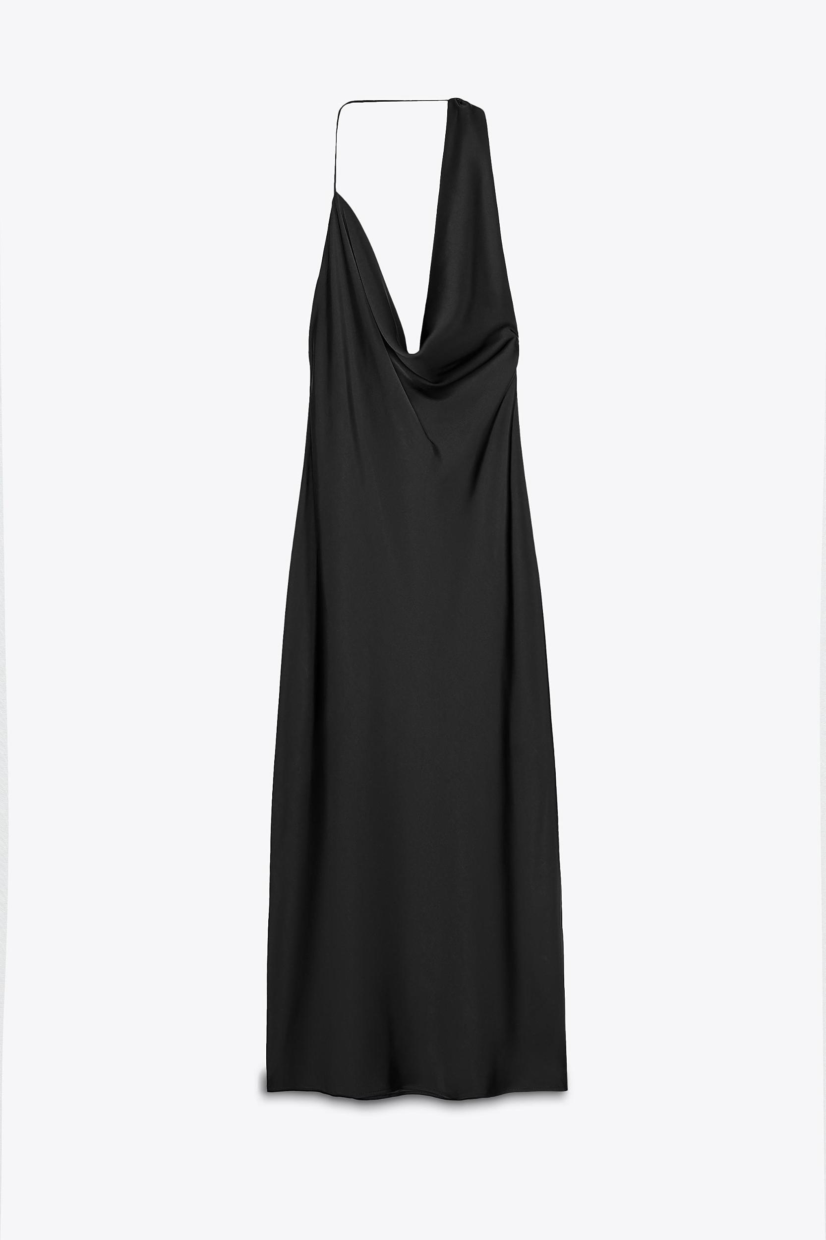 ASYMMETRIC SATIN MIDI DRESS Product Image