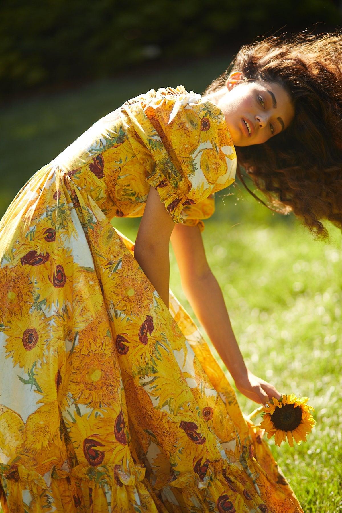 Sunflowers Cotton Ritz Gown Product Image