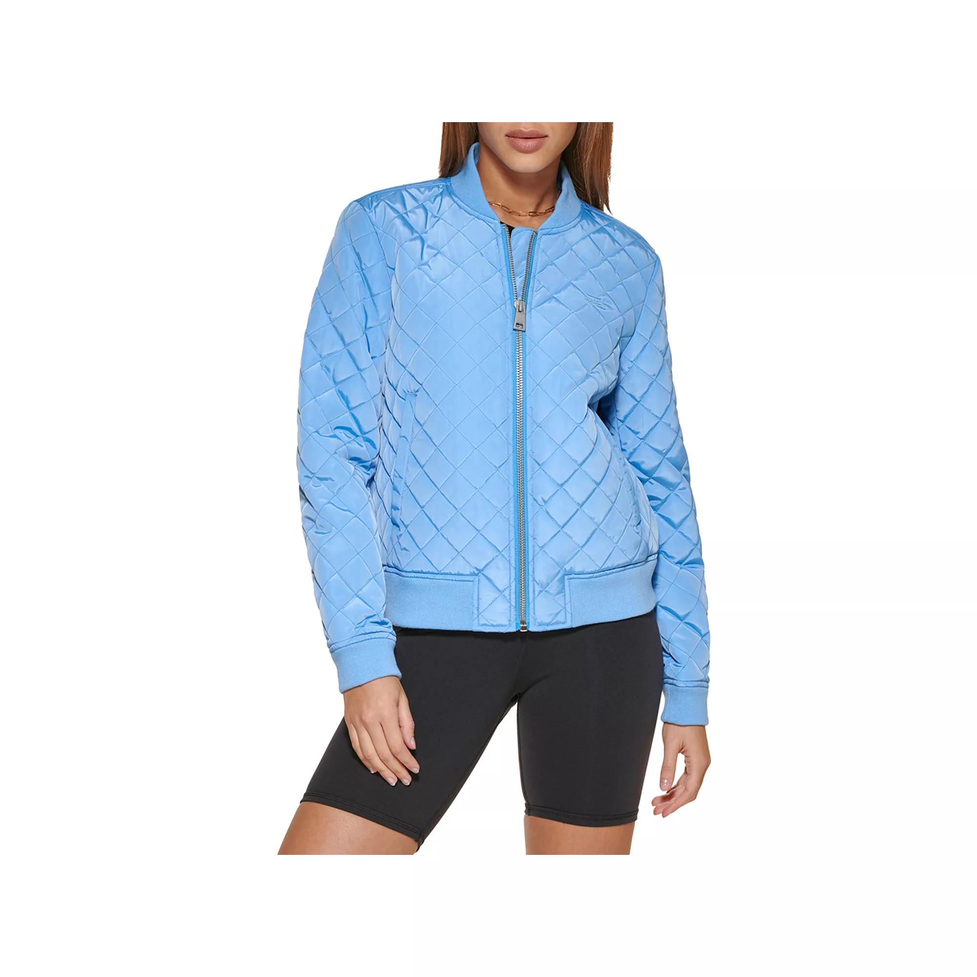 Women's Levi's® Diamond Quilted Bomber Jacket, Size: XXL, Rose Blue Product Image