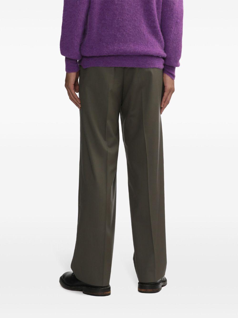 pressed crease straight-leg trousers  Product Image