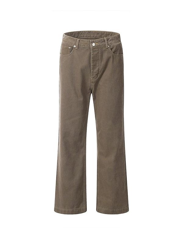 Men's Vintage Brown Wash Loose Jeans Product Image