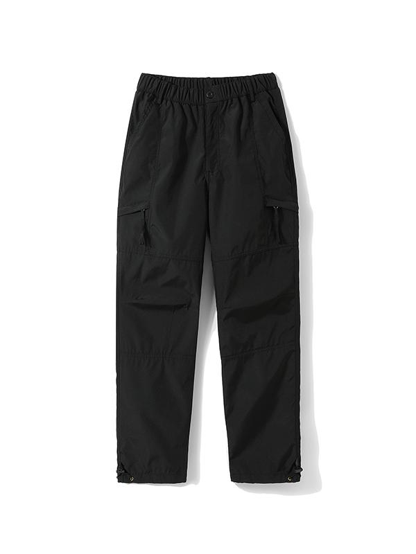 Men's Plain Casual Straight Cargo Pants Product Image