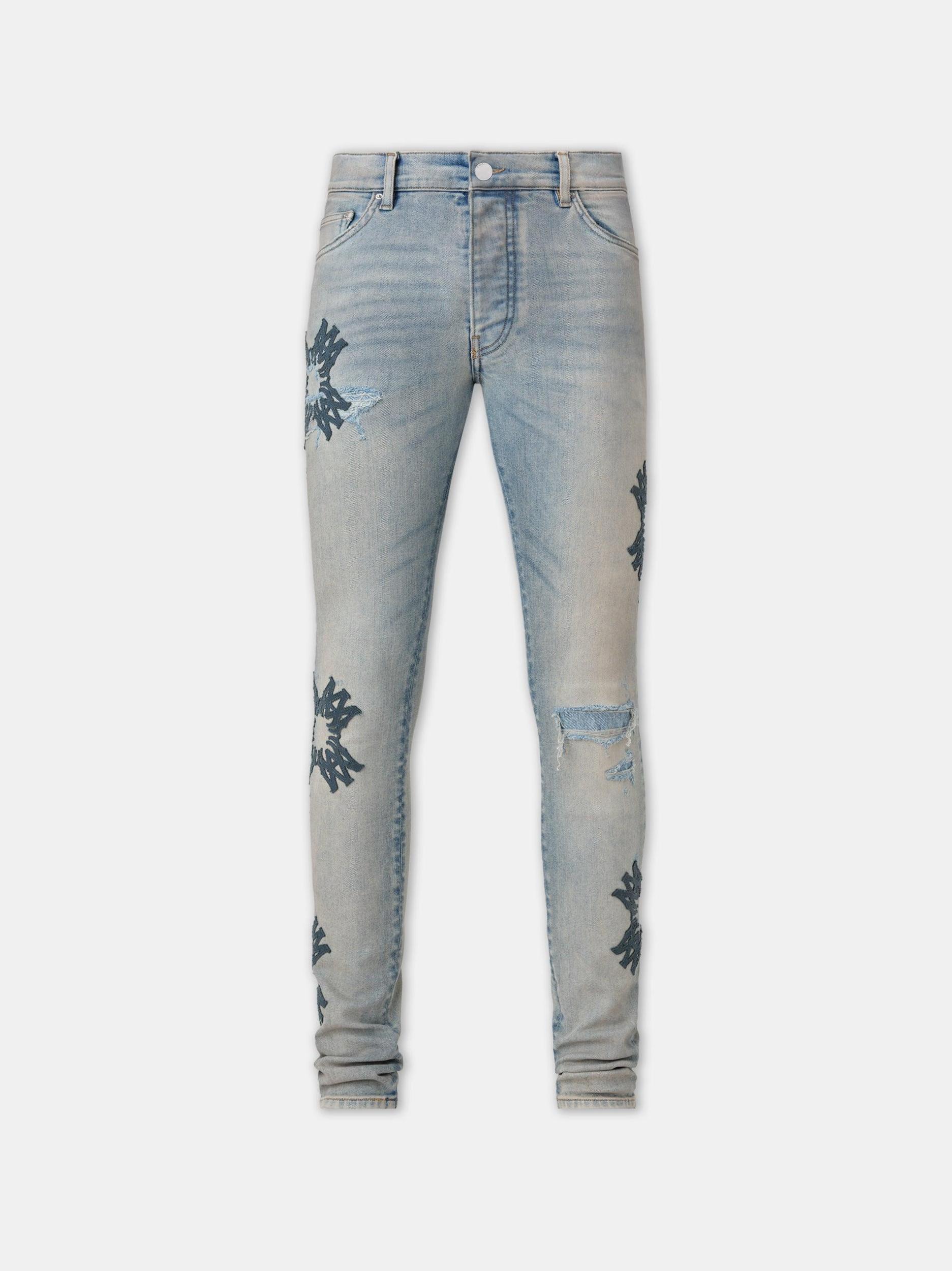 MA QUAD APPLIQUE SKINNY JEAN - Antique Indigo Product Image
