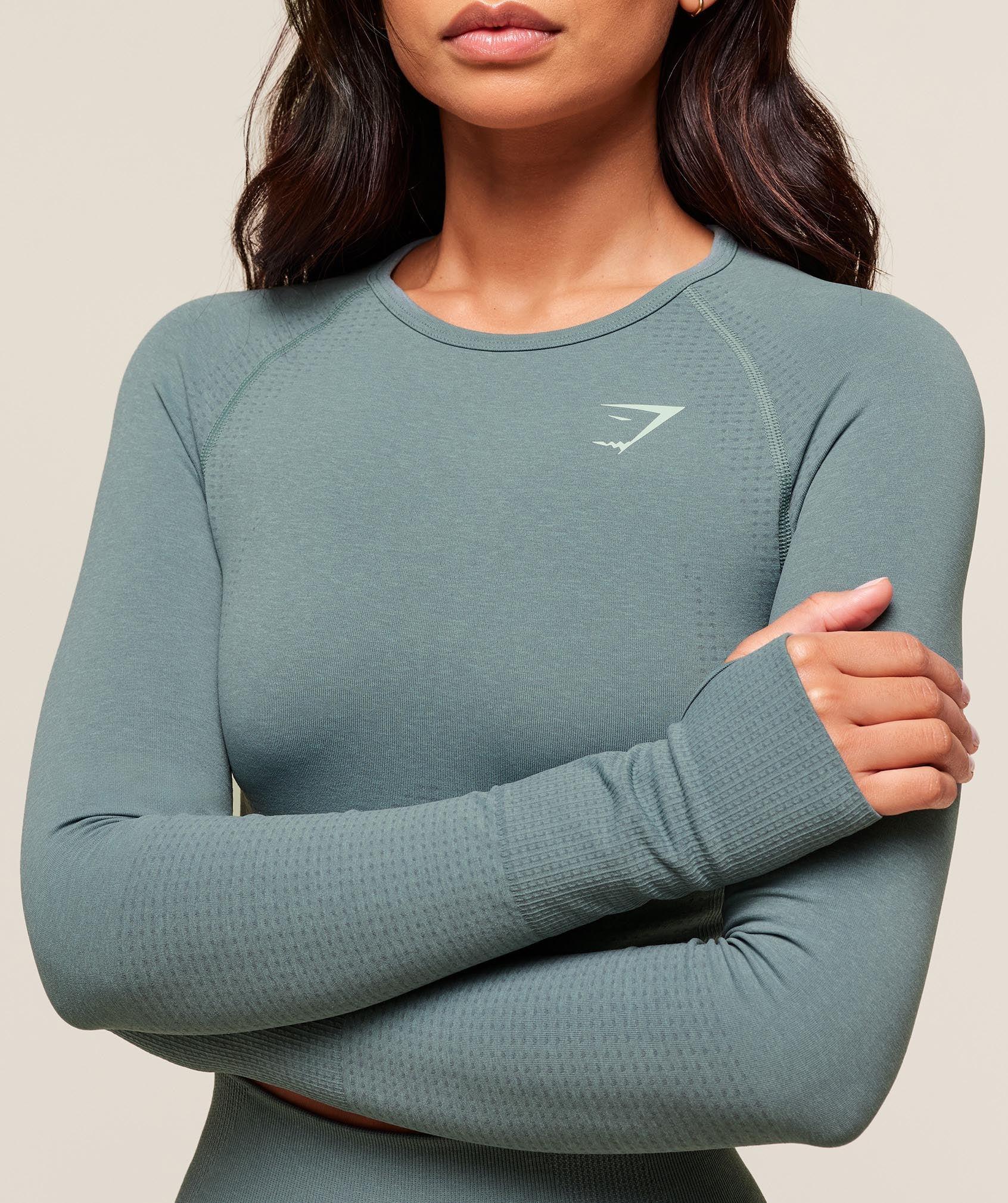 Gymshark Vital Crop Top - Celeste Blue Marl Female Product Image