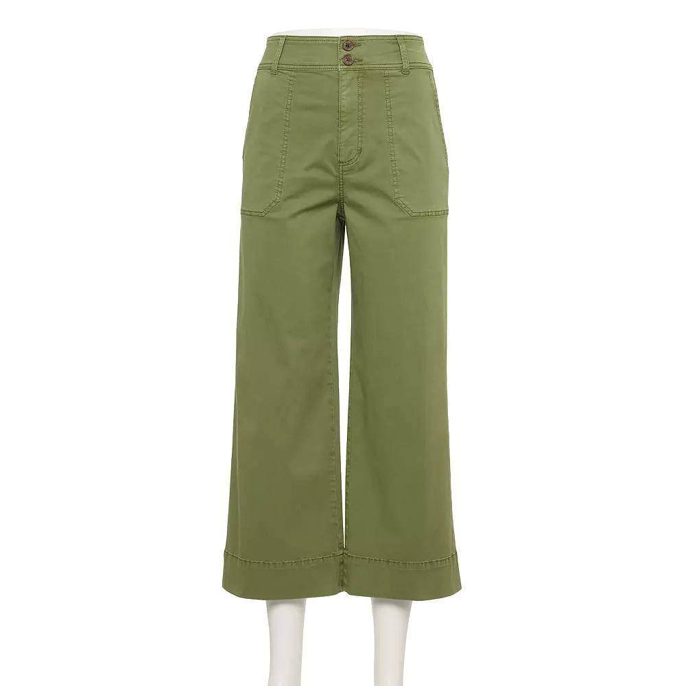 Petite LC Lauren Conrad Laguna Wide Leg Utility Pants, Women's, Size: 10 Petite, Addison Green Product Image