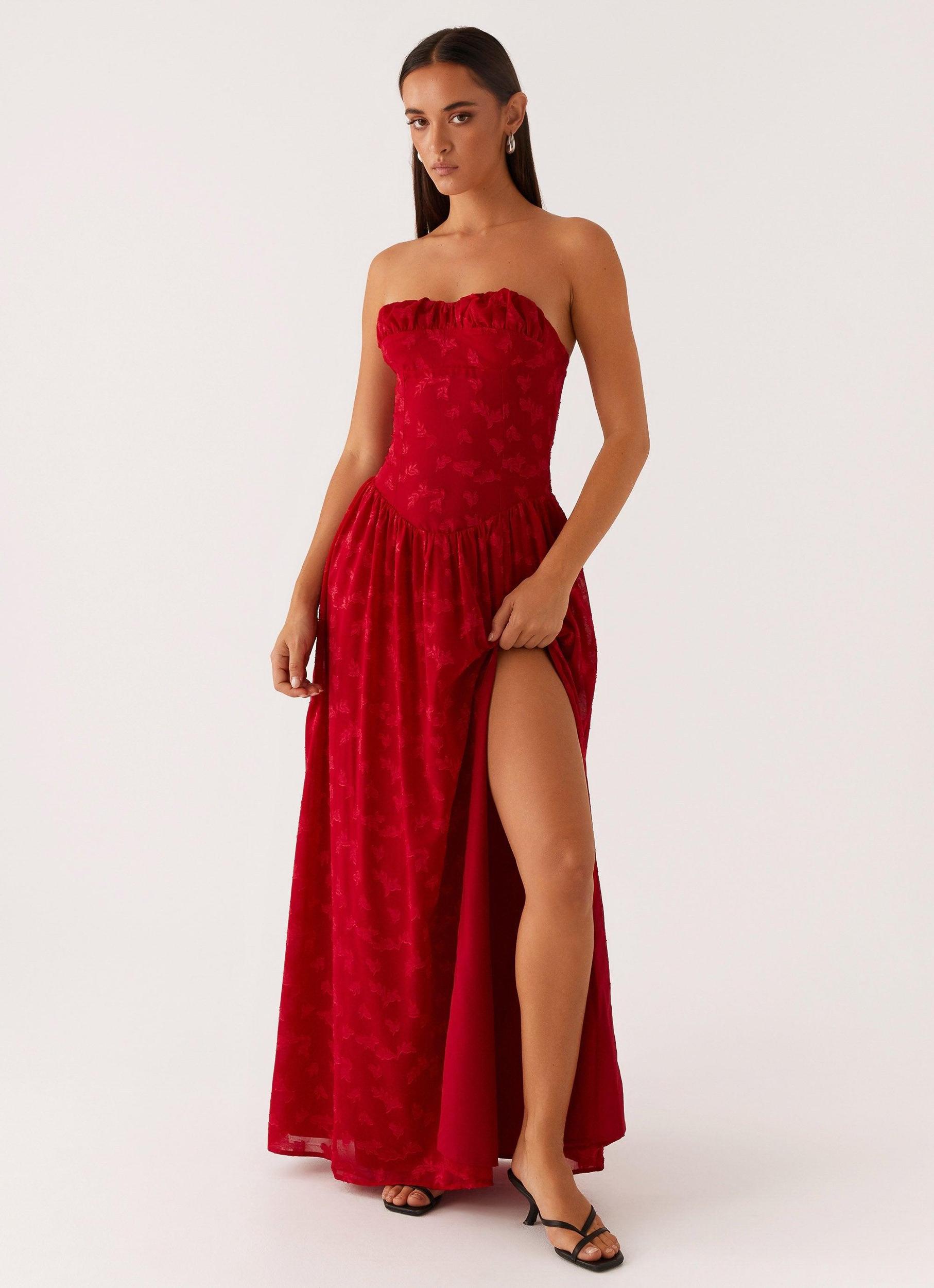 Adira Maxi Dress - Red Product Image
