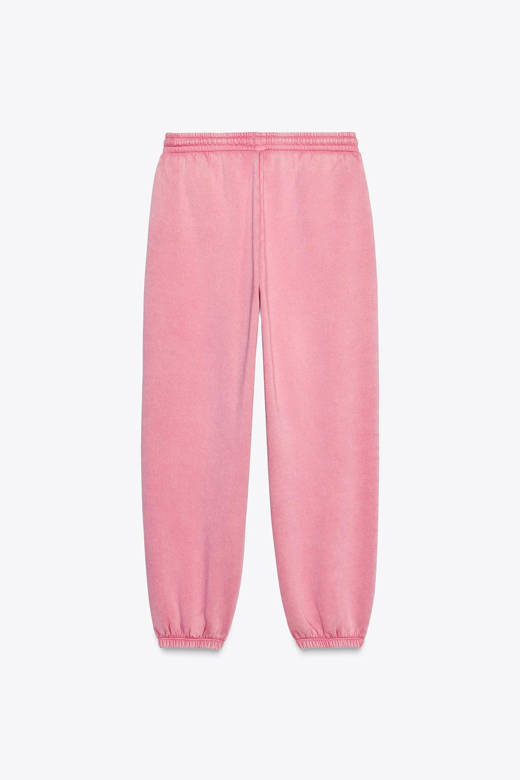 WASHED EFFECT TEXT DETAIL SWEATPANTS Product Image