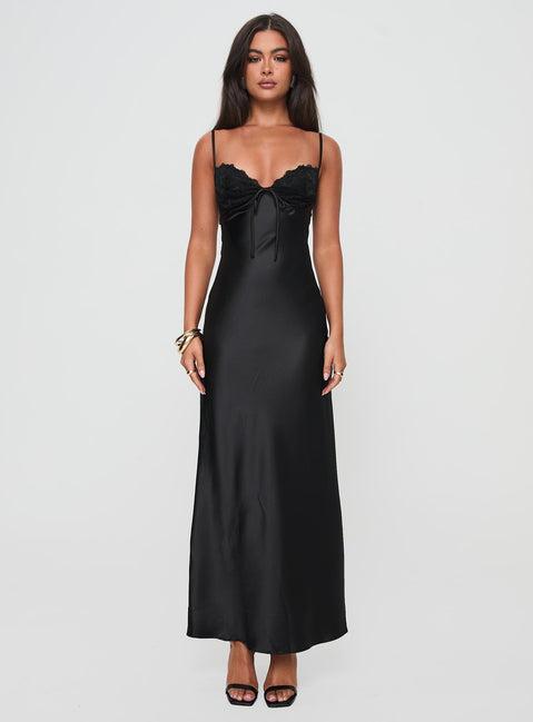 Fadyen Bias Cut Maxi Dress Black Product Image
