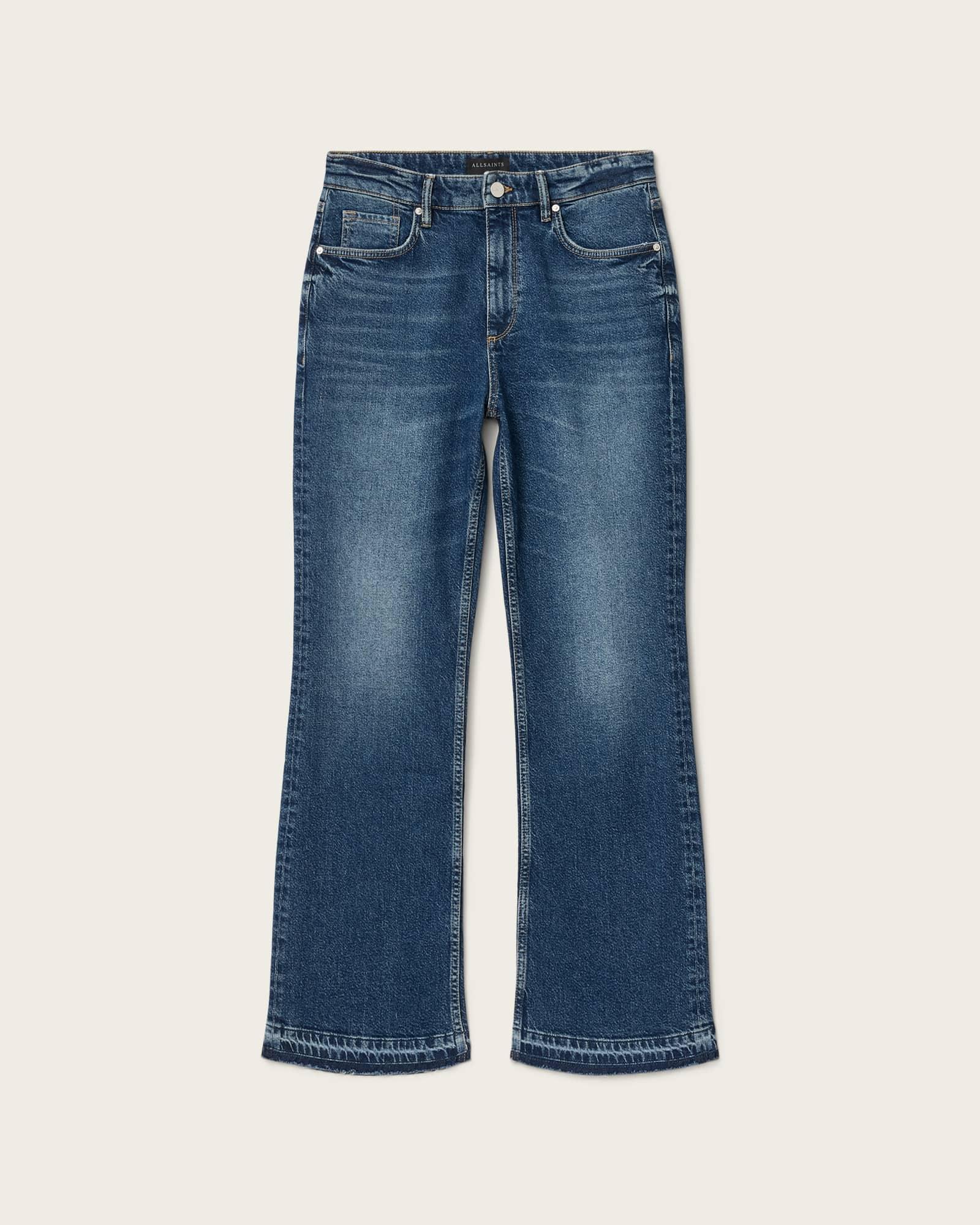 Fable Mid Rise Bootcut Denim Jeans Mid Indigo | ALLSAINTS US Product Image